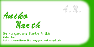 aniko marth business card